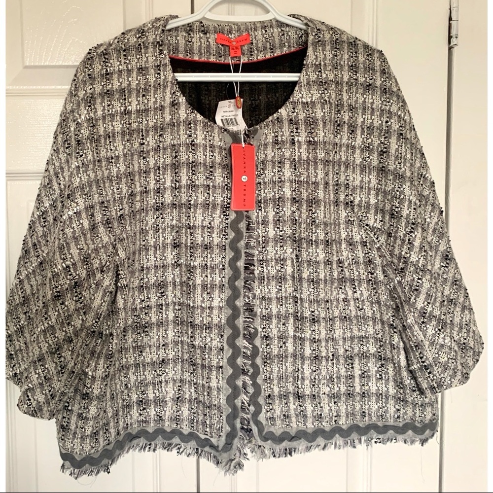 Ivanka Trump Metallic Tweed Blazer NWT